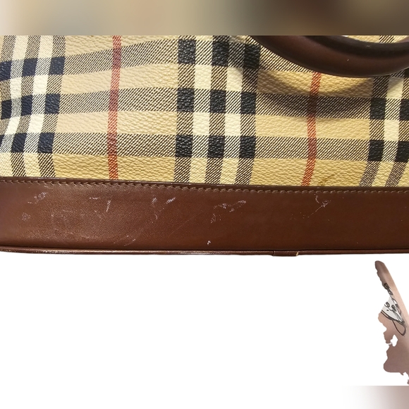 Burberry Haymarket Check Alma Style Tote w/ COA - Picture 11 of 13